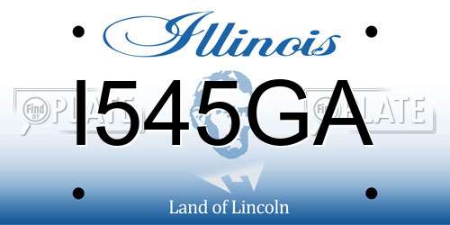 I545GA Illinois License Plate