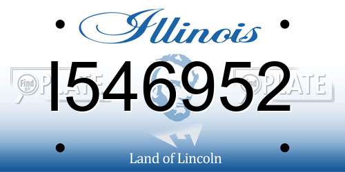 I546952 Illinois License Plate