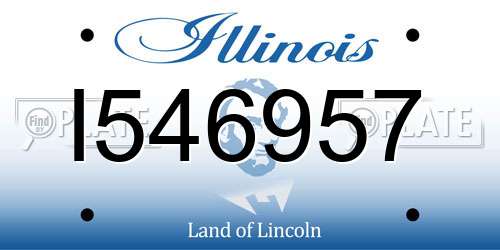 I546957 Illinois License Plate