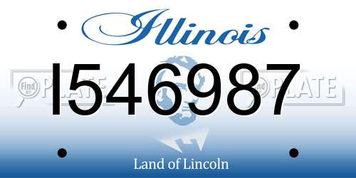 I546987 Illinois License Plate