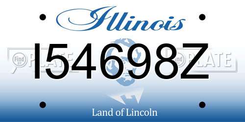I54698Z Illinois License Plate