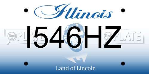 I546HZ Illinois License Plate