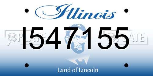 I547155 Illinois License Plate