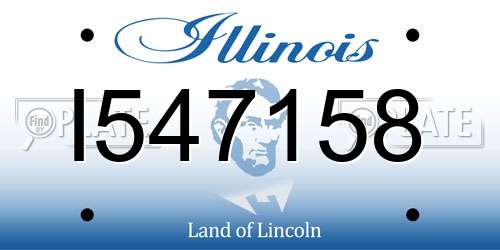 I547158 Illinois License Plate