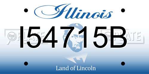 I54715B Illinois License Plate