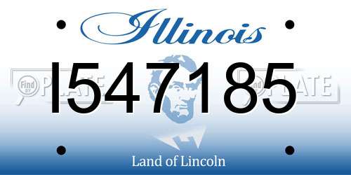 I547185 Illinois License Plate