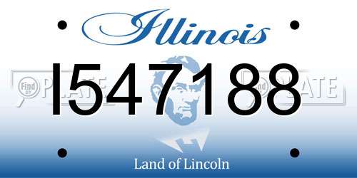 I547188 Illinois License Plate