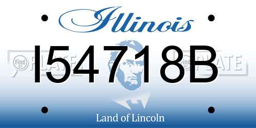 I54718B Illinois License Plate