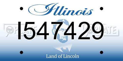 I547429 Illinois License Plate