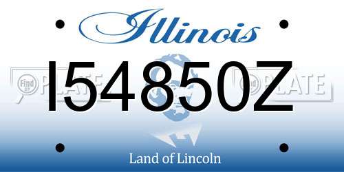 I54850Z Illinois License Plate