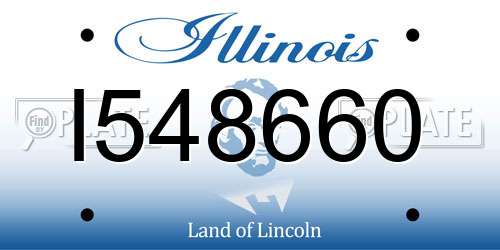 I548660 Illinois License Plate