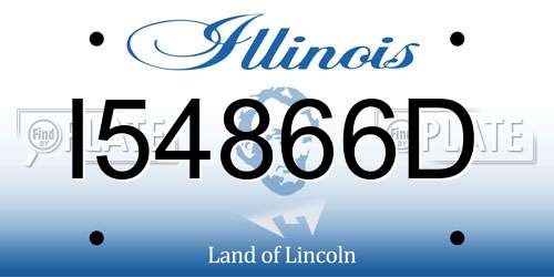 I54866D Illinois License Plate