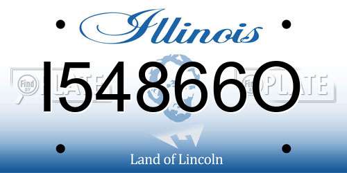 I54866O Illinois License Plate