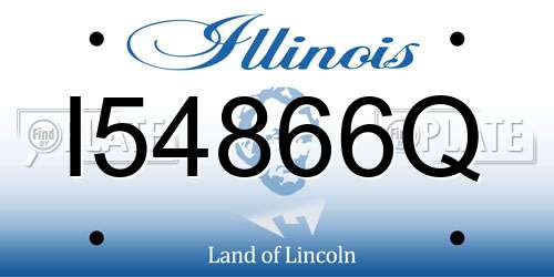 I54866Q Illinois License Plate