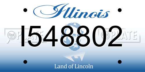 I548802 Illinois License Plate
