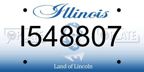I548807 Illinois License Plate