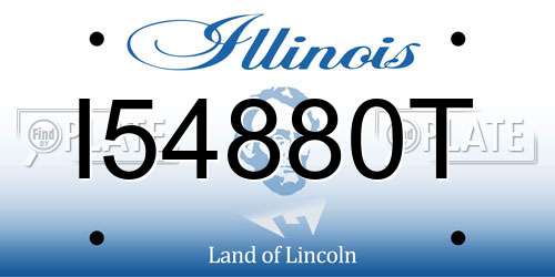 I54880T Illinois License Plate