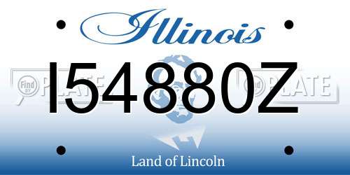 I54880Z Illinois License Plate