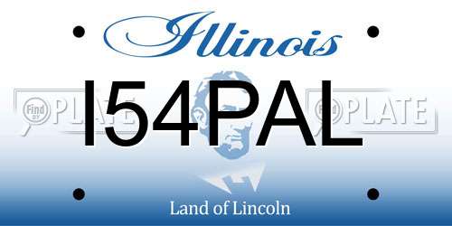 I54PAL Illinois License Plate