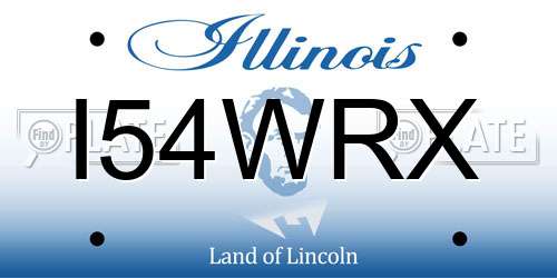 I54WRX Illinois License Plate