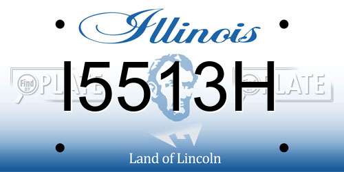 I5513H Illinois License Plate