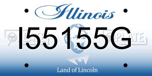 I55155G Illinois License Plate