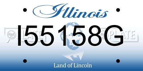 I55158G Illinois License Plate