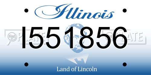 I551856 Illinois License Plate