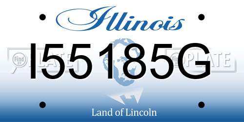 I55185G Illinois License Plate