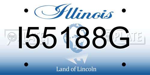 I55188G Illinois License Plate