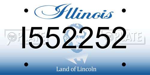 I552252 Illinois License Plate
