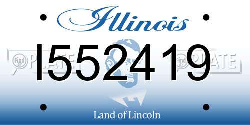 I552419 Illinois License Plate