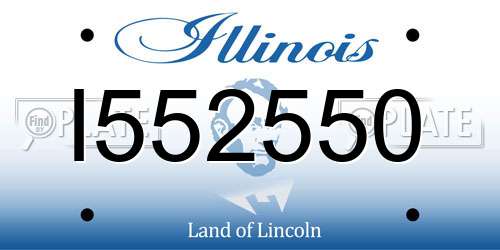 I552550 Illinois License Plate