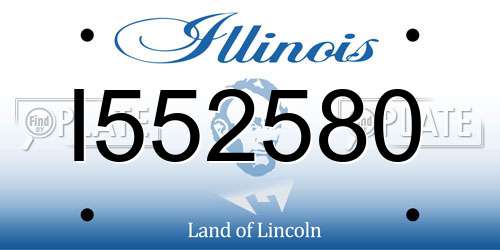 I552580 Illinois License Plate
