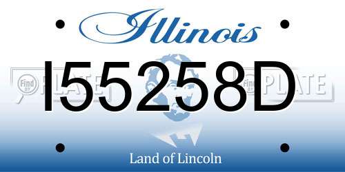 I55258D Illinois License Plate