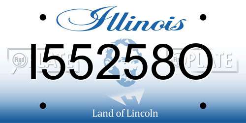 I55258O Illinois License Plate