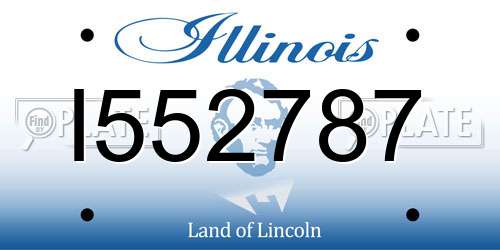 I552787 Illinois License Plate