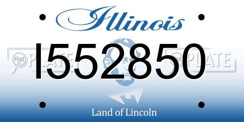 I552850 Illinois License Plate