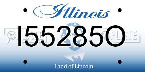 I55285O Illinois License Plate