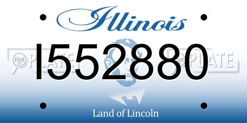 I552880 Illinois License Plate