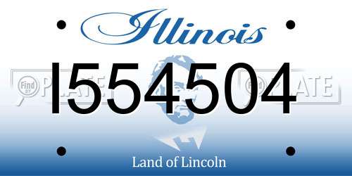 I554504 Illinois License Plate