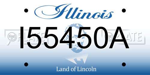 I55450A Illinois License Plate