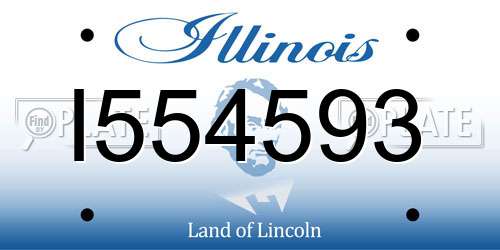 I554593 Illinois License Plate