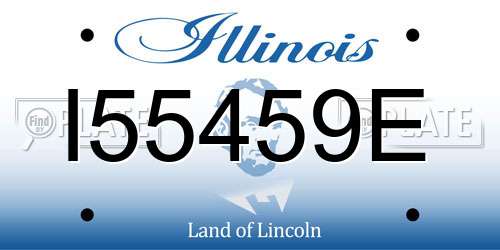 I55459E Illinois License Plate