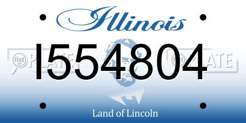 I554804 Illinois License Plate