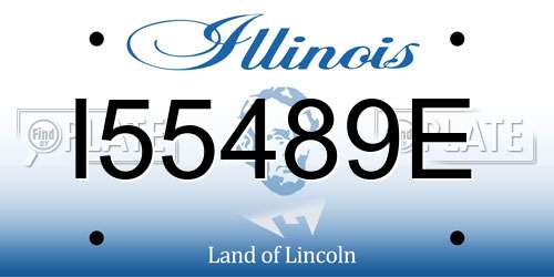 I55489E Illinois License Plate