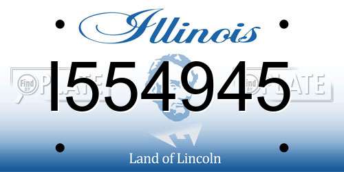 I554945 Illinois License Plate