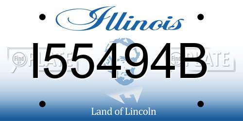 I55494B Illinois License Plate