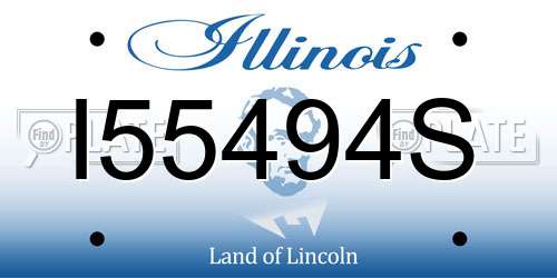 I55494S Illinois License Plate
