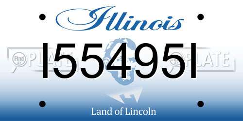I55495I Illinois License Plate